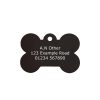 black aluminium bone dog tag