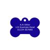 blue aluminium bone dog tag