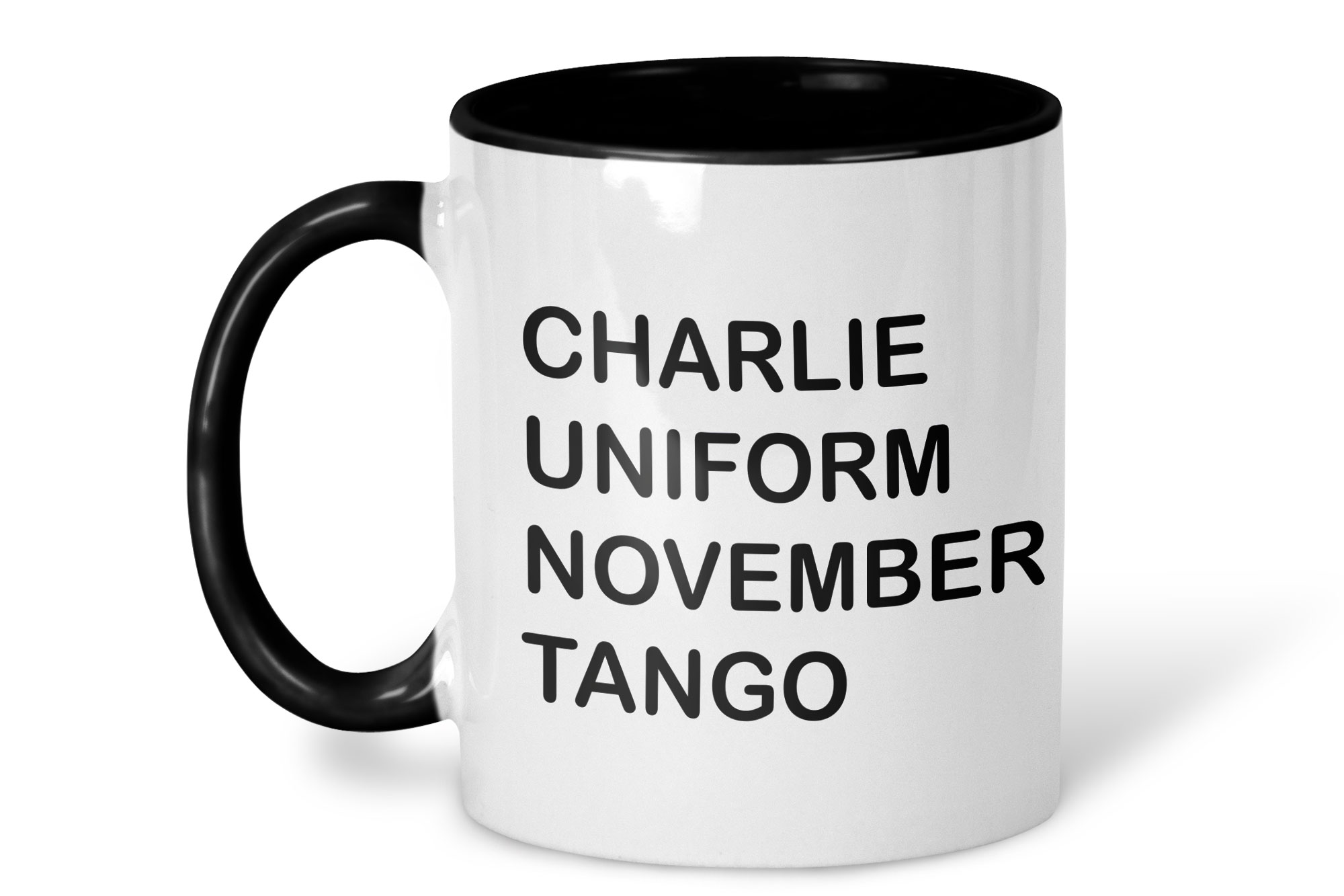 charlie uniform november tango mug