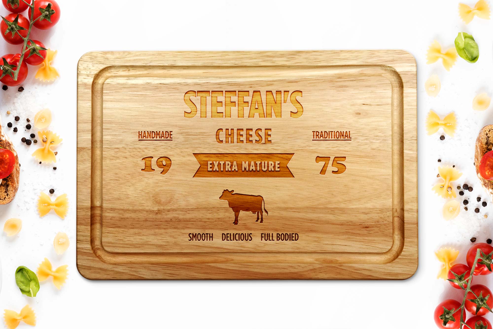 Personalised Extra Mature Cheese Chopping Board