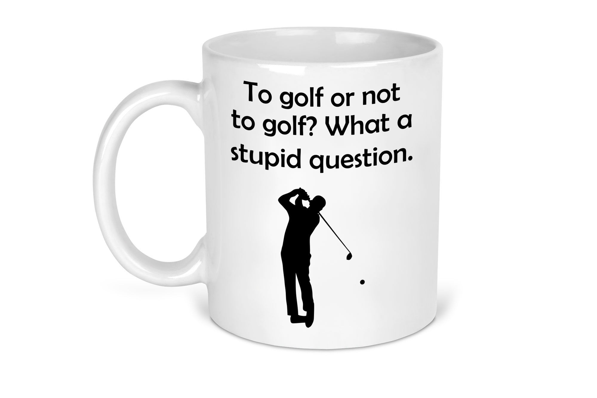 to golf or not white mug