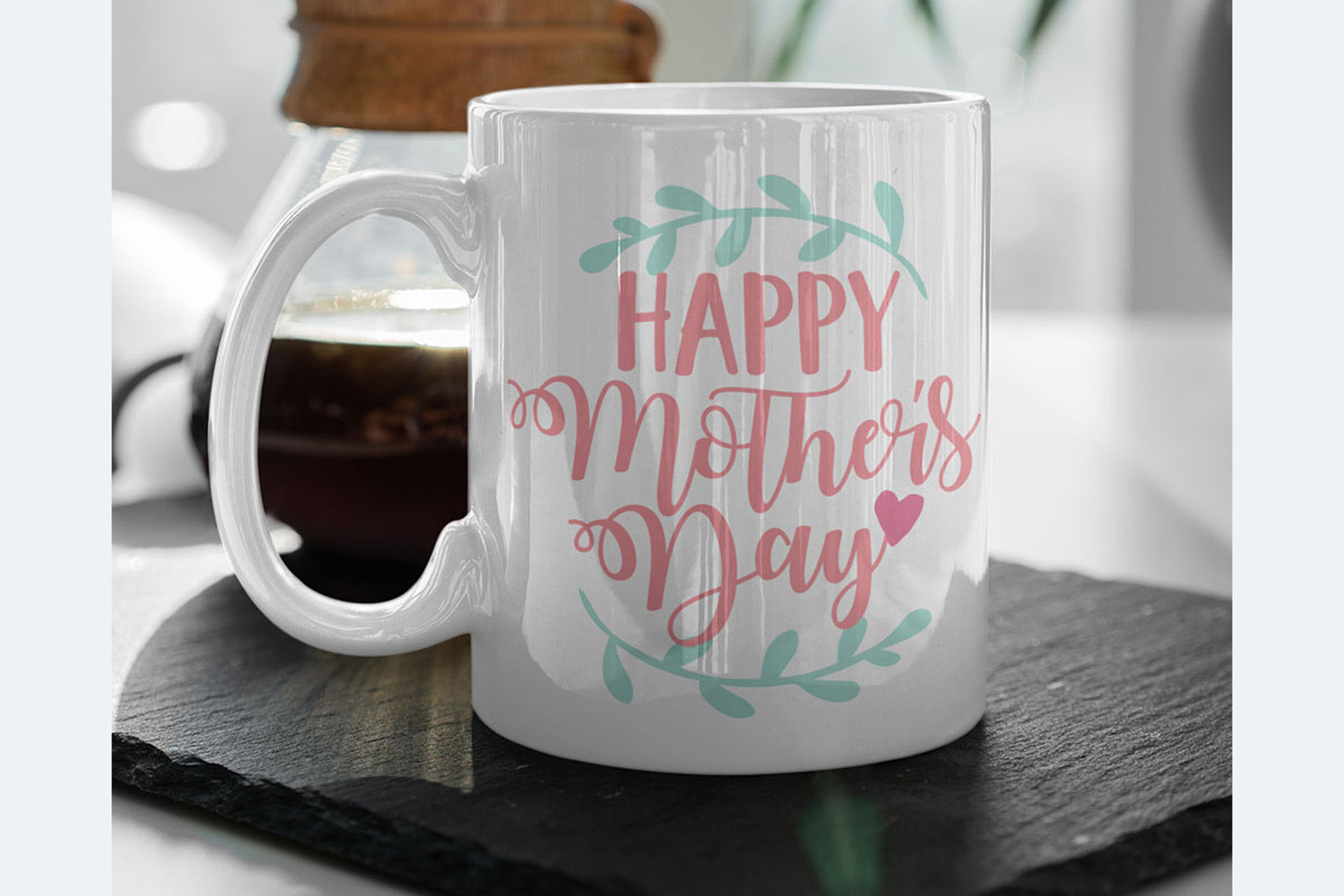 Happy mothers day floral mug