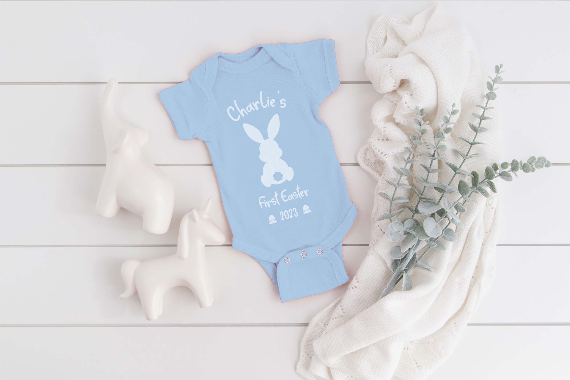 Baby's first Easter personalised Baby Vest
