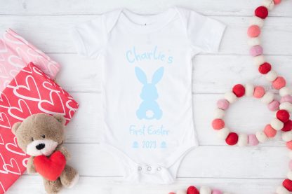 Baby's first Easter personalised Baby Vest - Image 2