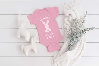 Baby's first Easter personalised Baby Vest - Image 4