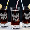 french bulldog highball glass triple full