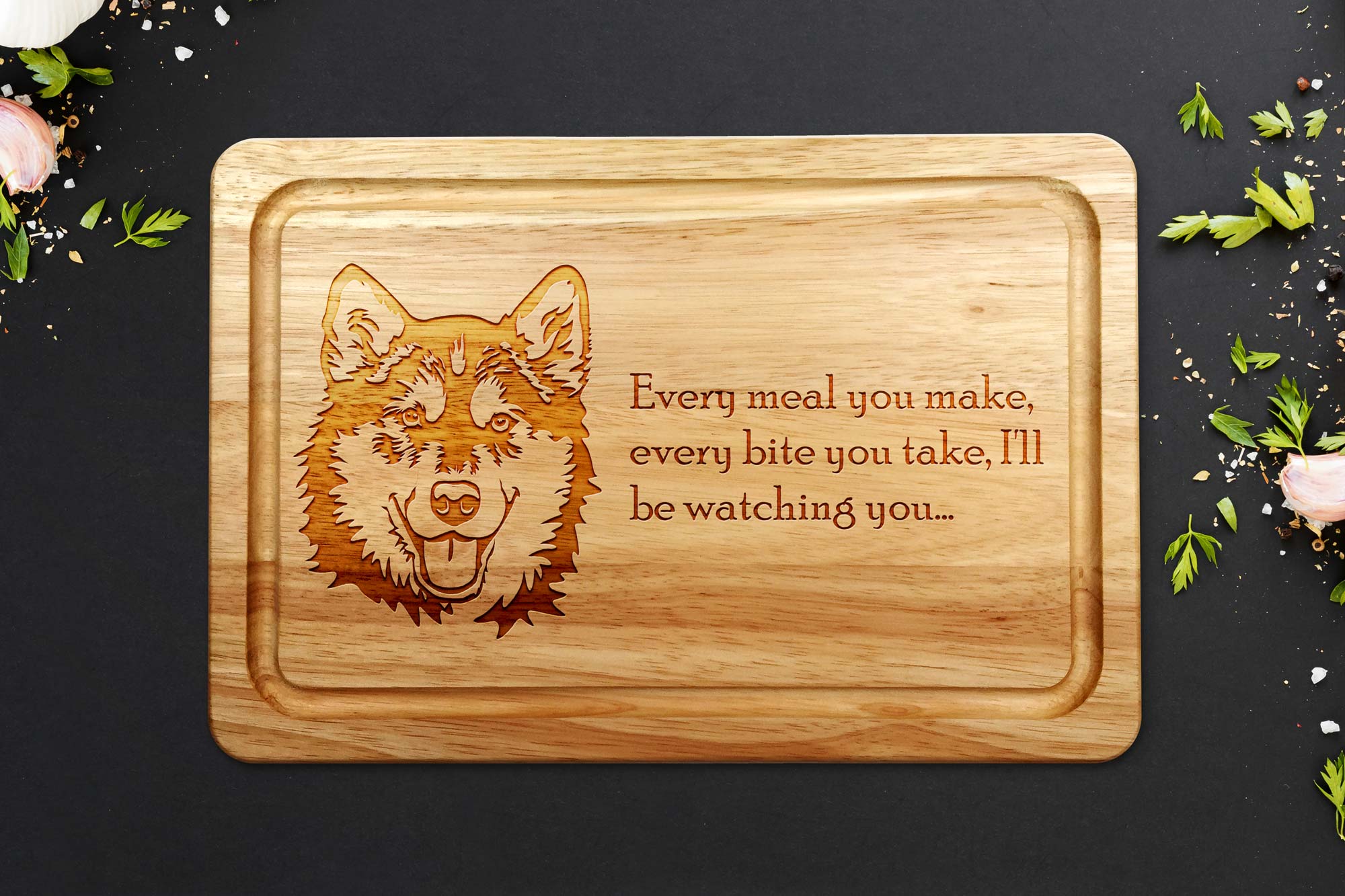 alaskan malamute chopping board