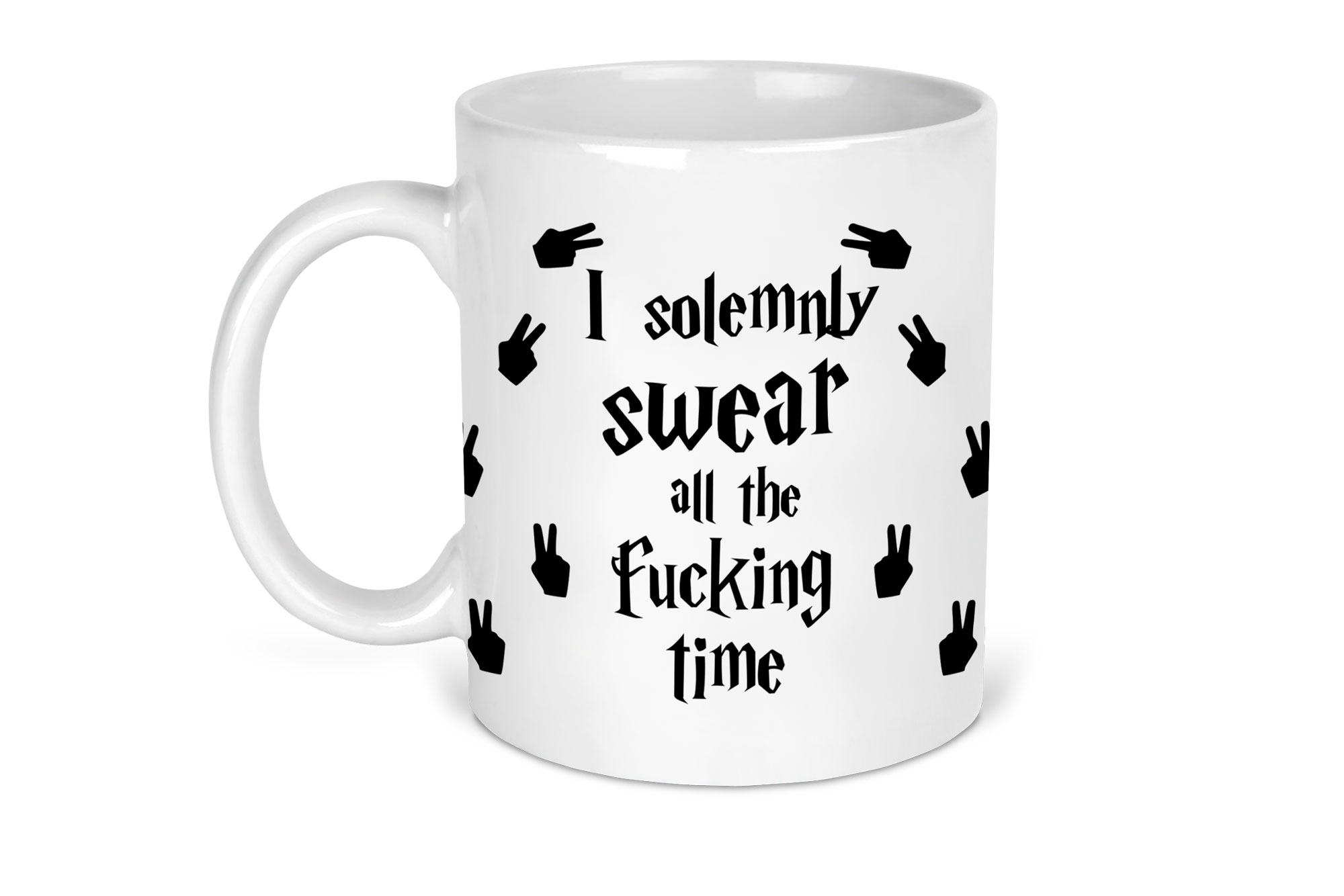 I solemnly swear mug white