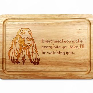 irish setter chopping board white