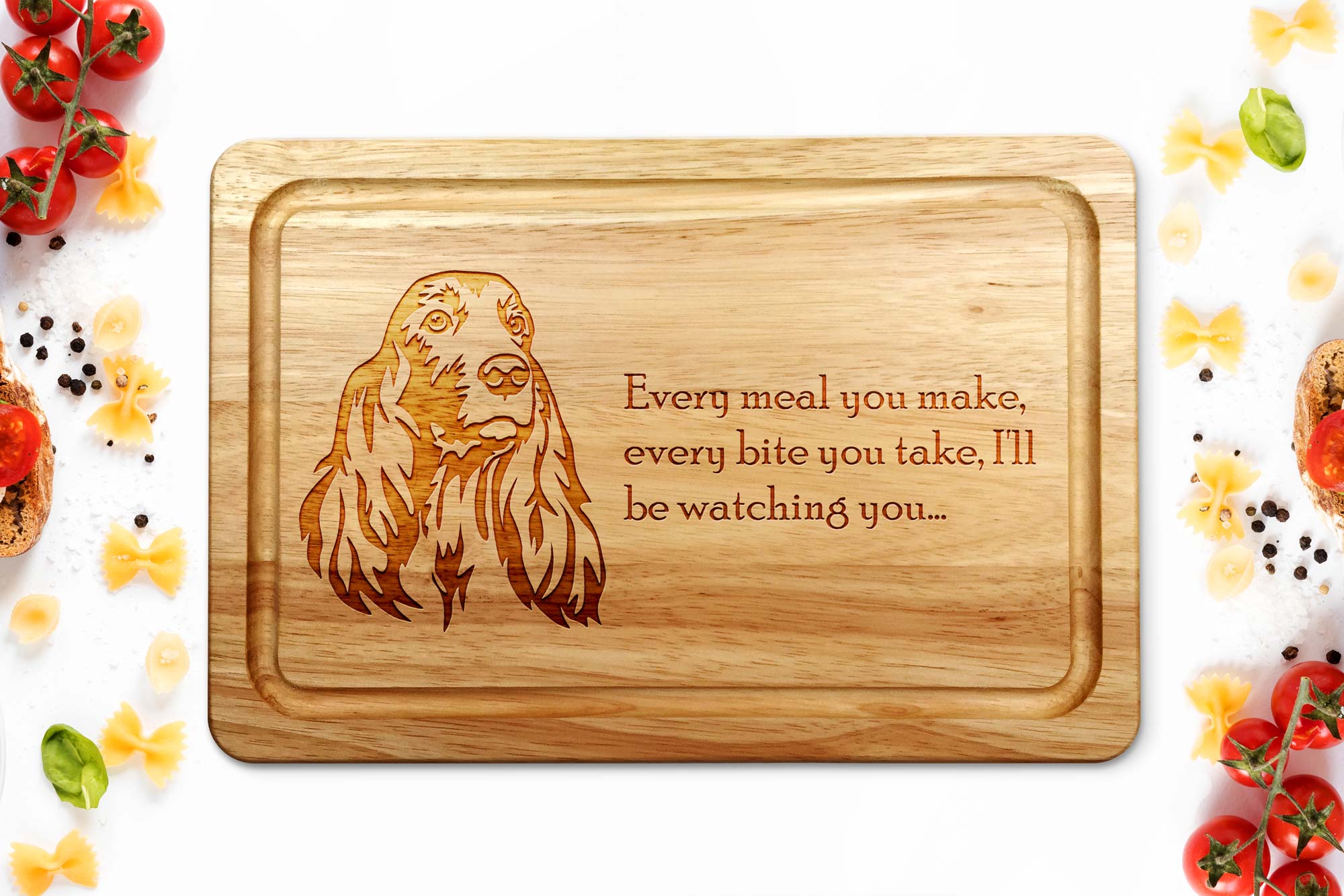 irish setter chopping board white