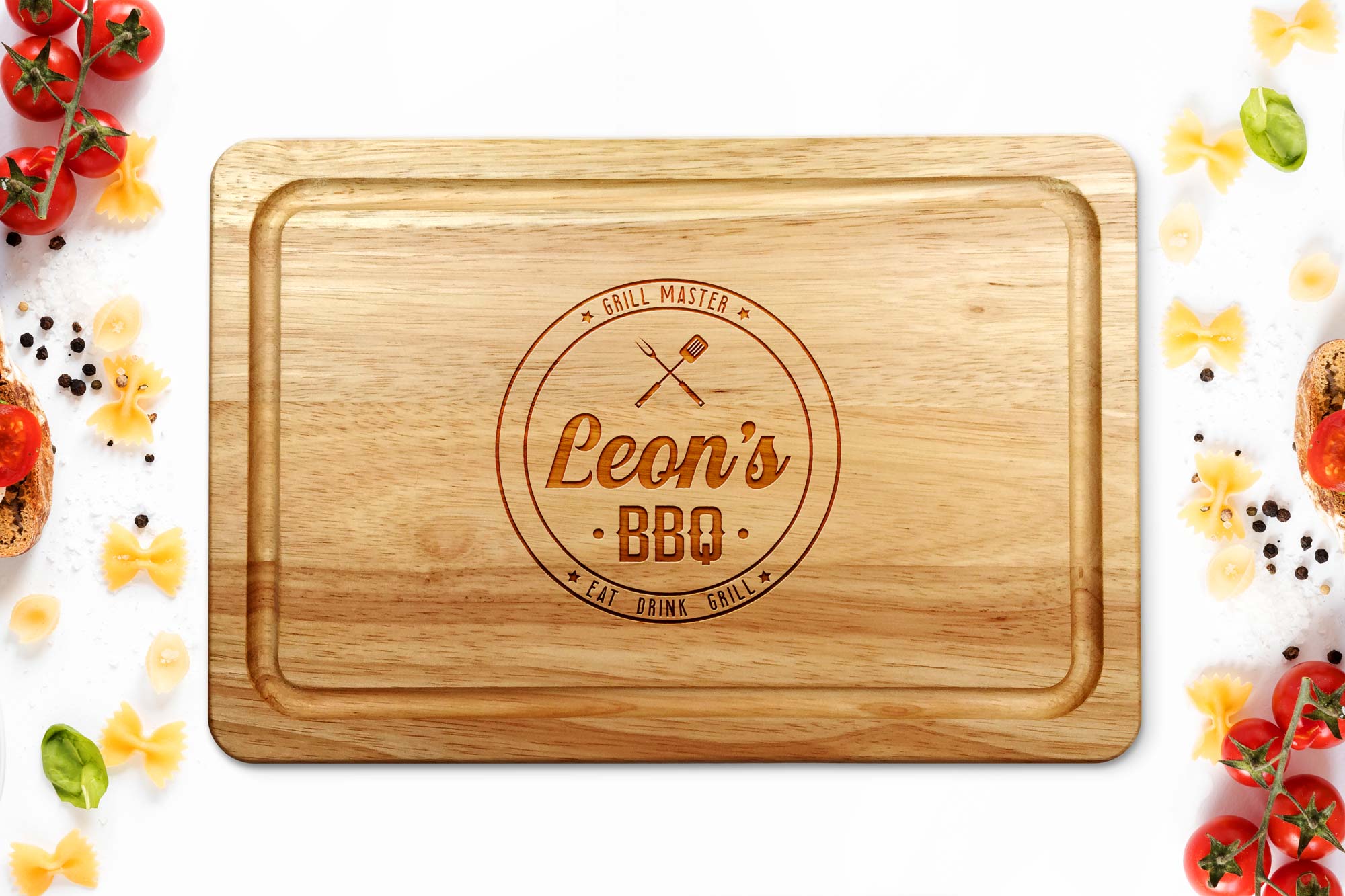 personalised bbq board white