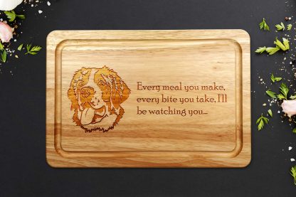 saint bernard chopping board grey