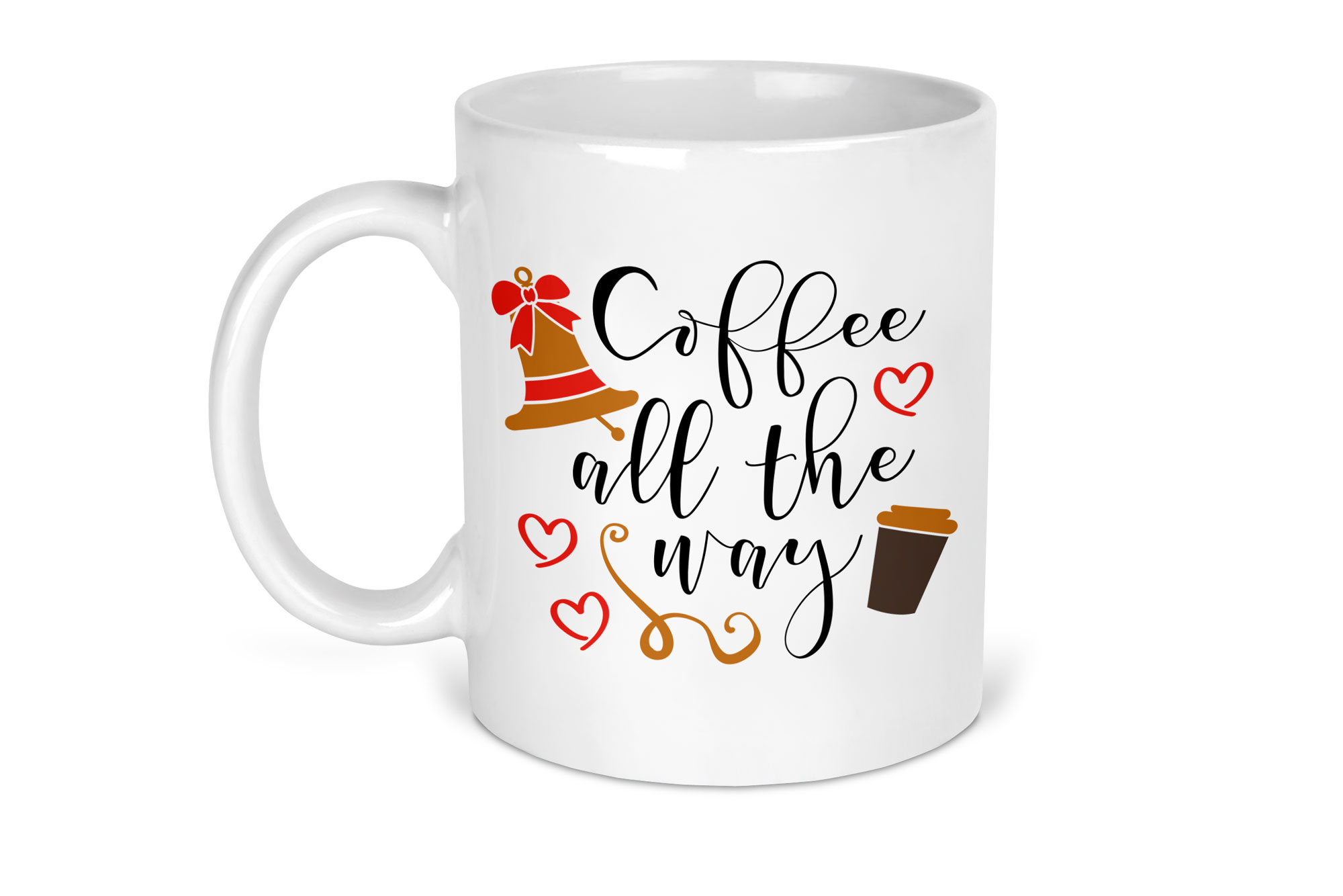 Coffee All The Way Christmas Mug