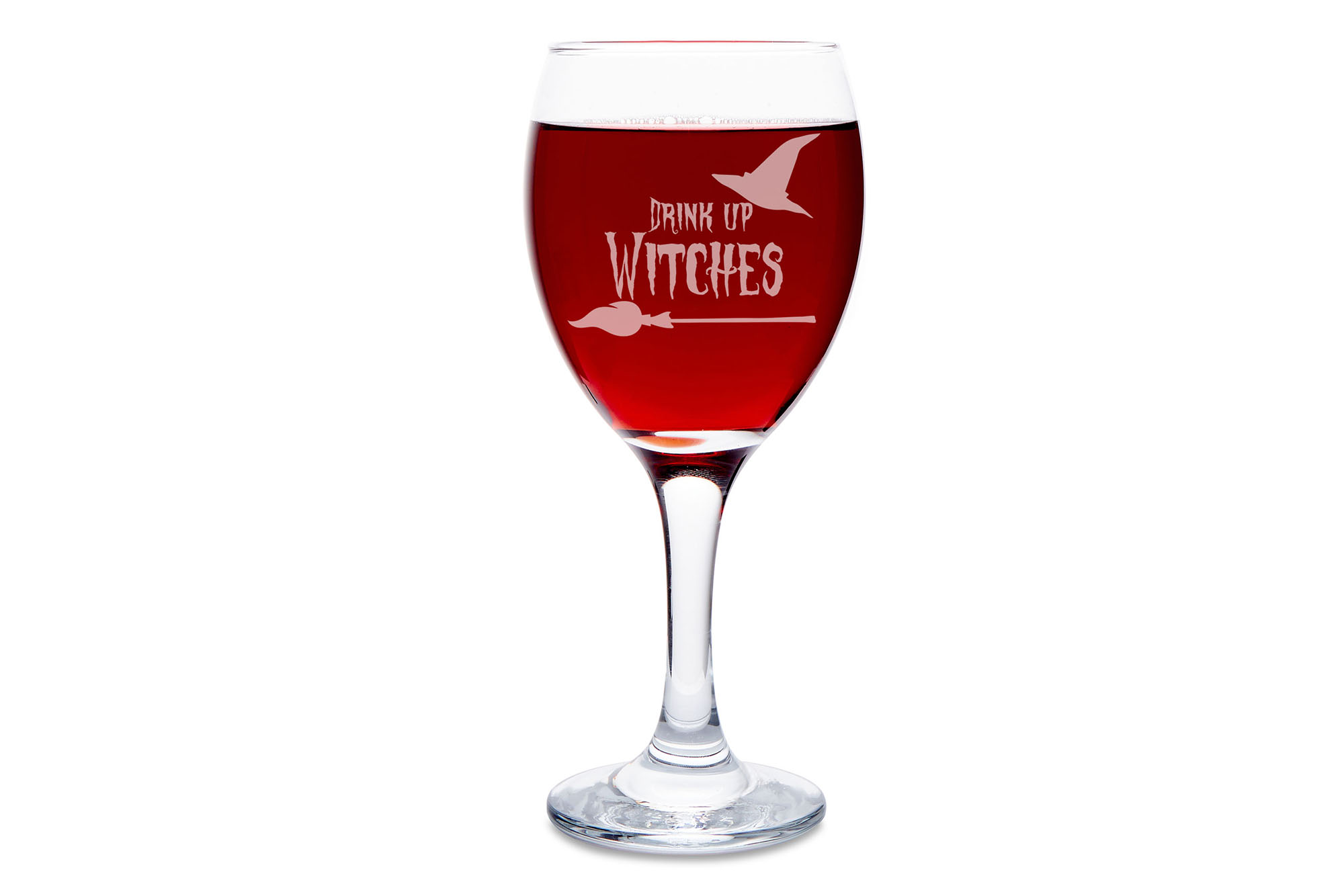 Drink up witches wine glass