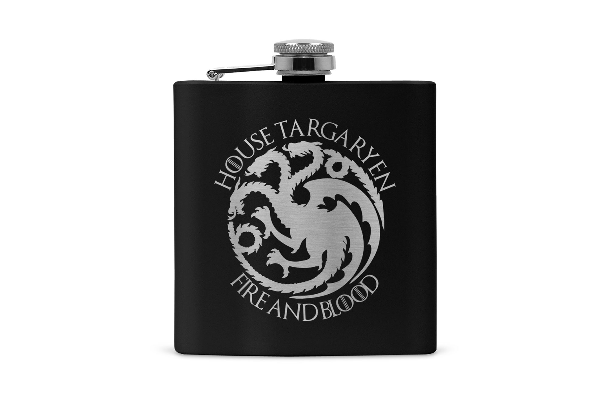 House of the Dragon Gift Black Hip Flask