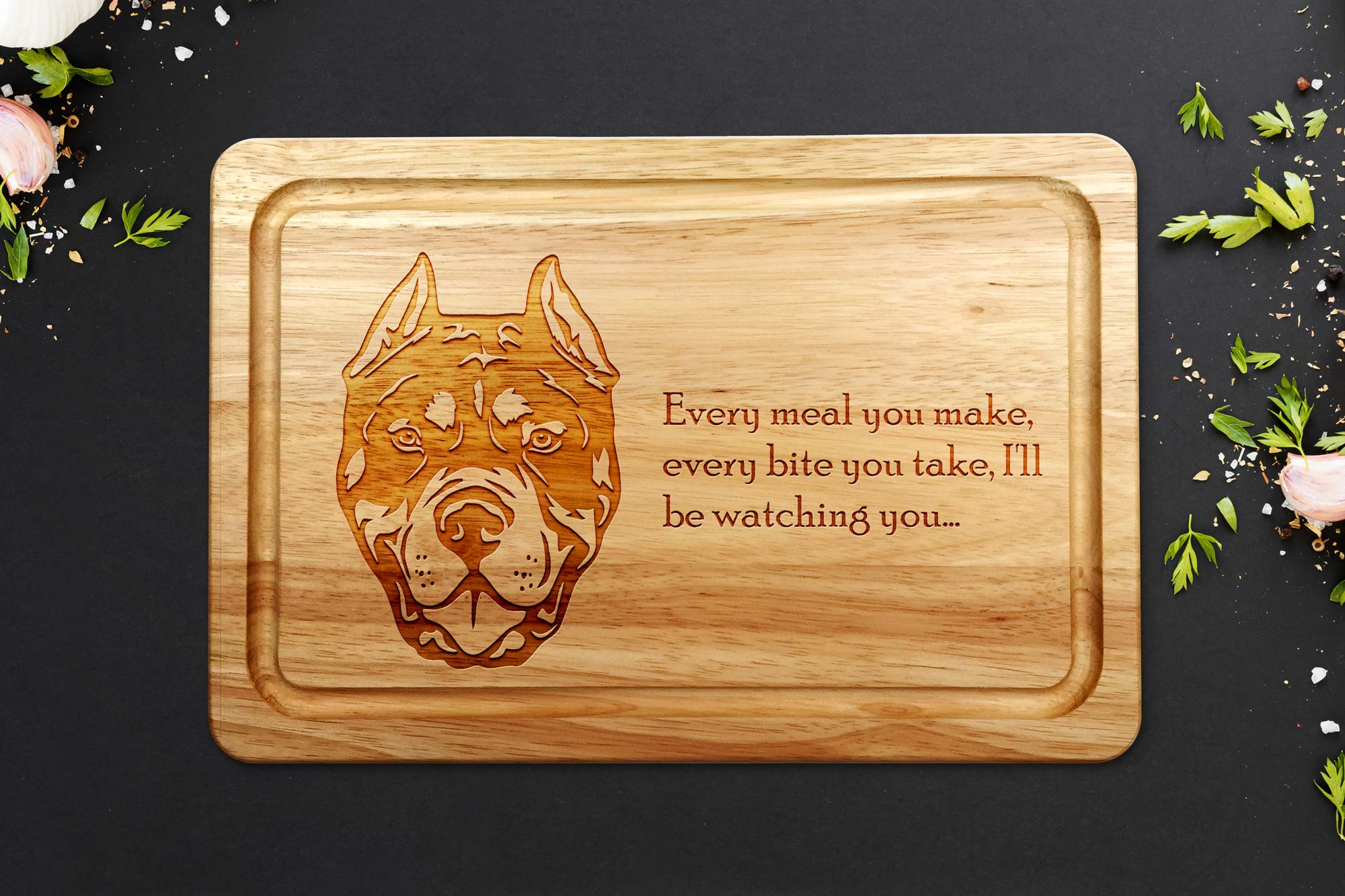 American Bully Wooden Chopping Board