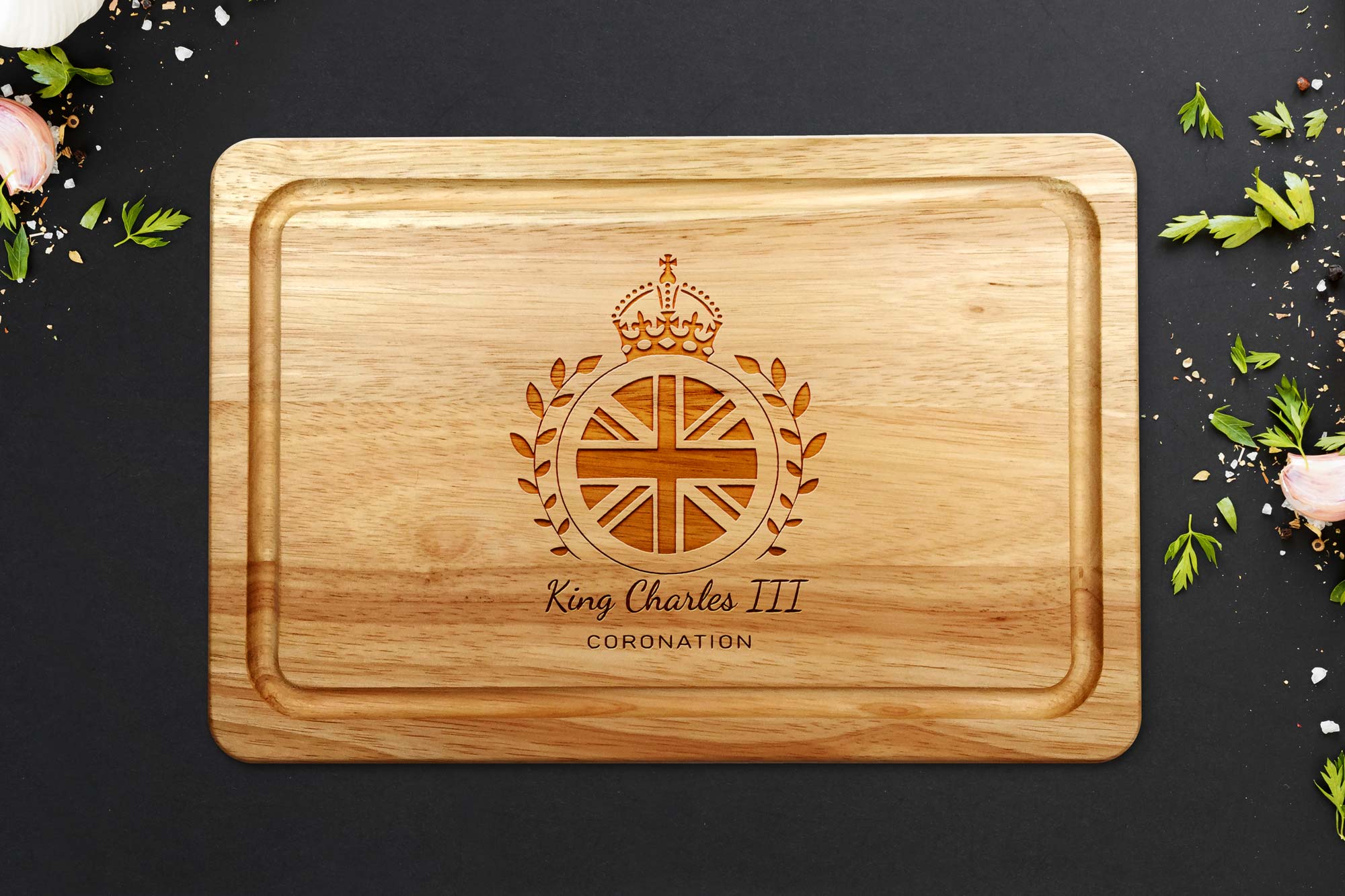 King Charles Coronation Chopping Board