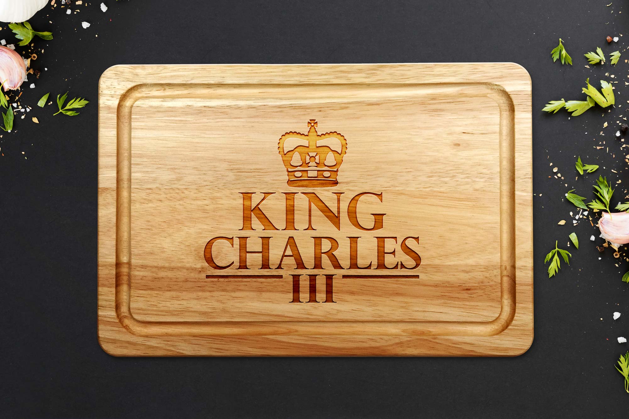 King Charles Coronation Chopping Board