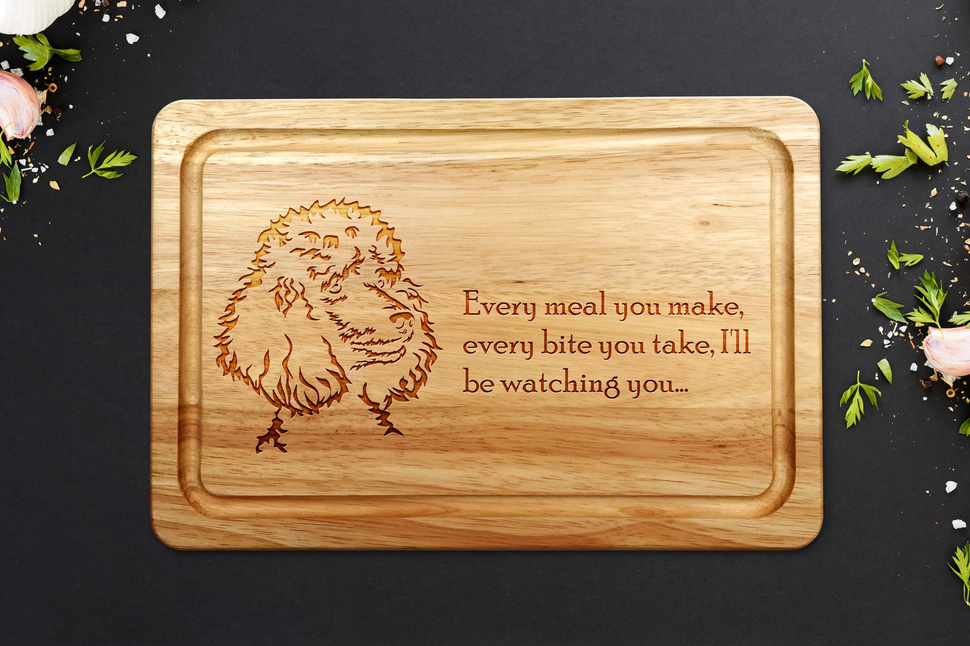 Standard Poodle Wooden Chopping Board