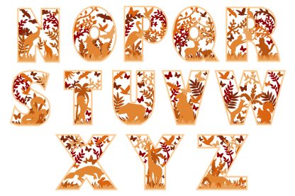 Safari Layered Alphabet Craft Letters - Image 2
