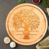 Personalised Family Tree Round Serving Board
