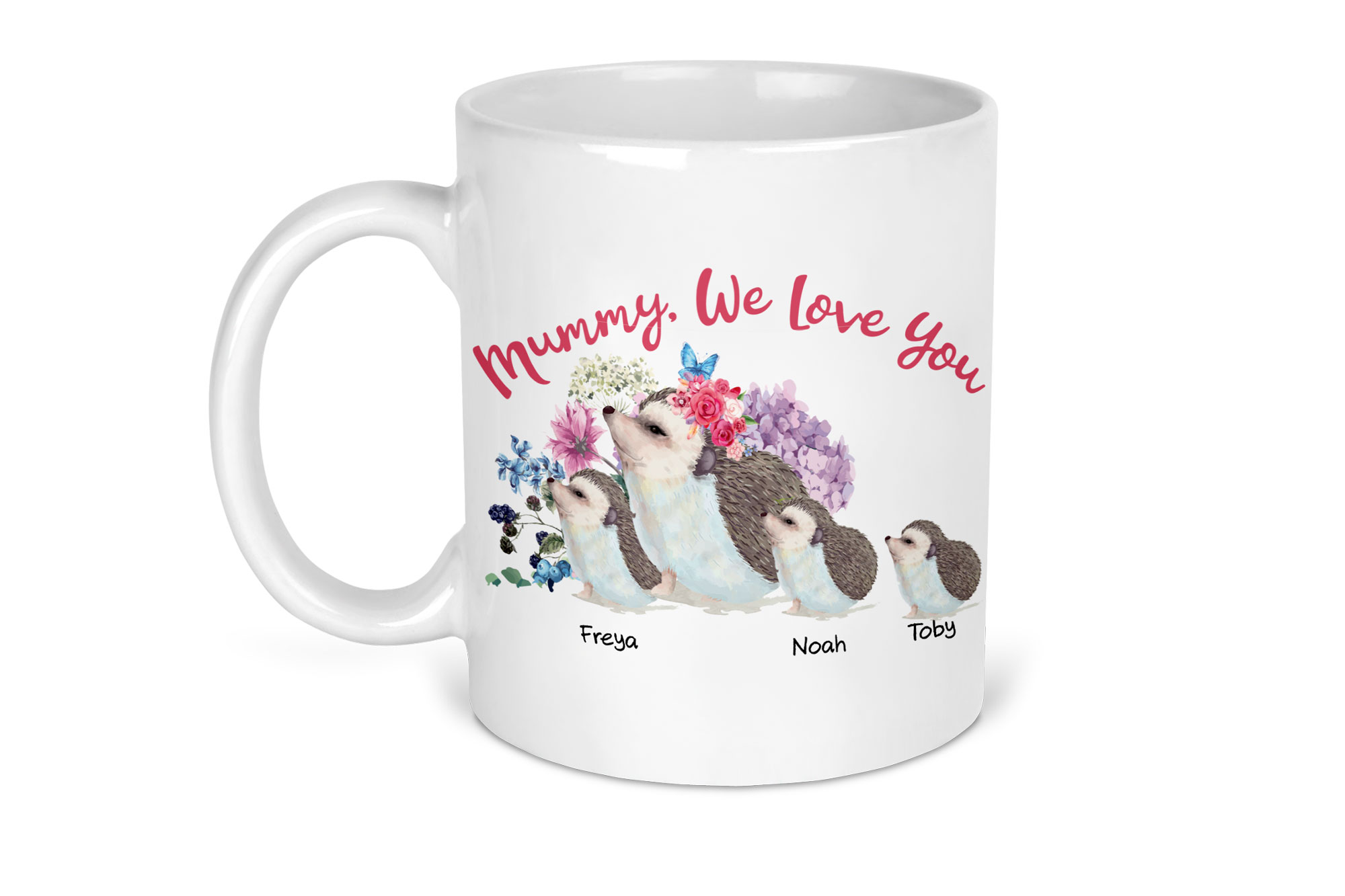 Personalised hedgehog mothers day mug