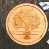 Personalised Family Tree Round Serving Board