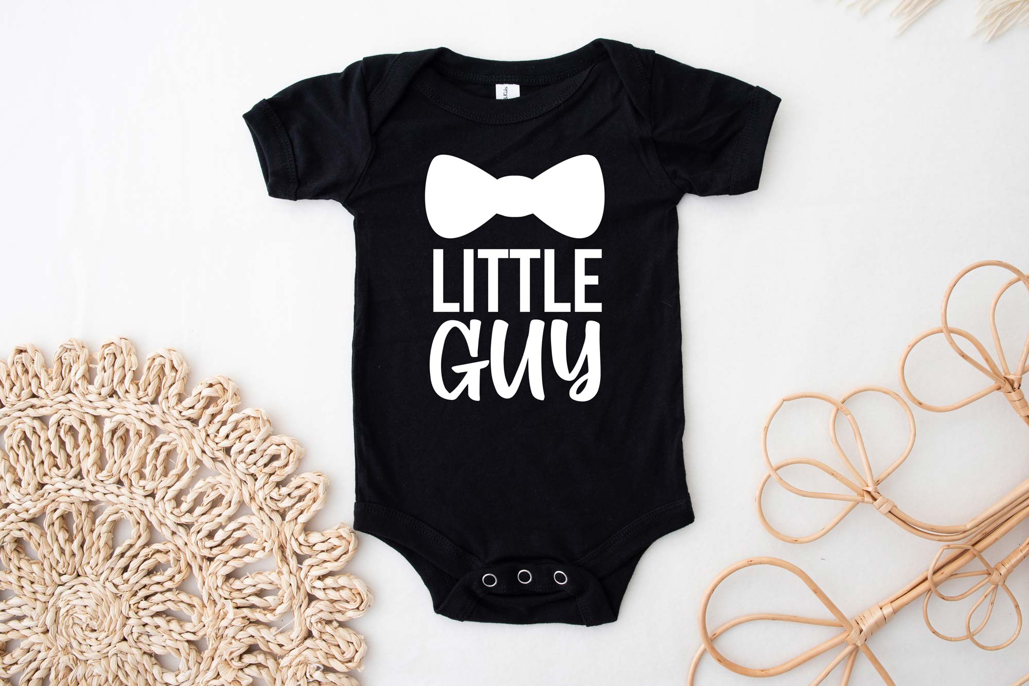 Little Guy Bow tie Baby Vest Onesie