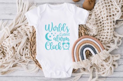 Cutest alarm clock Baby vest - Image 3