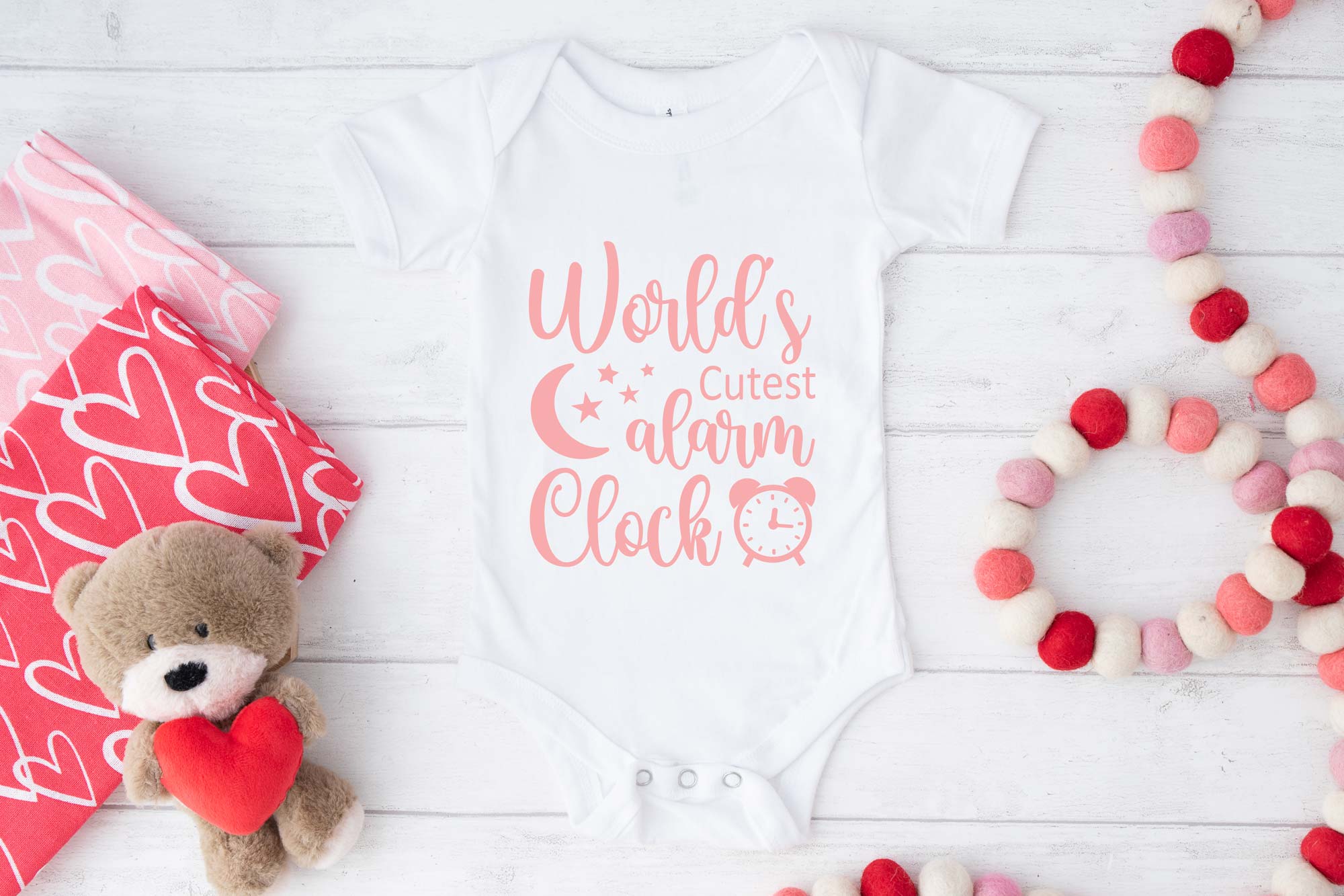 Cutest alarm clock Baby vest