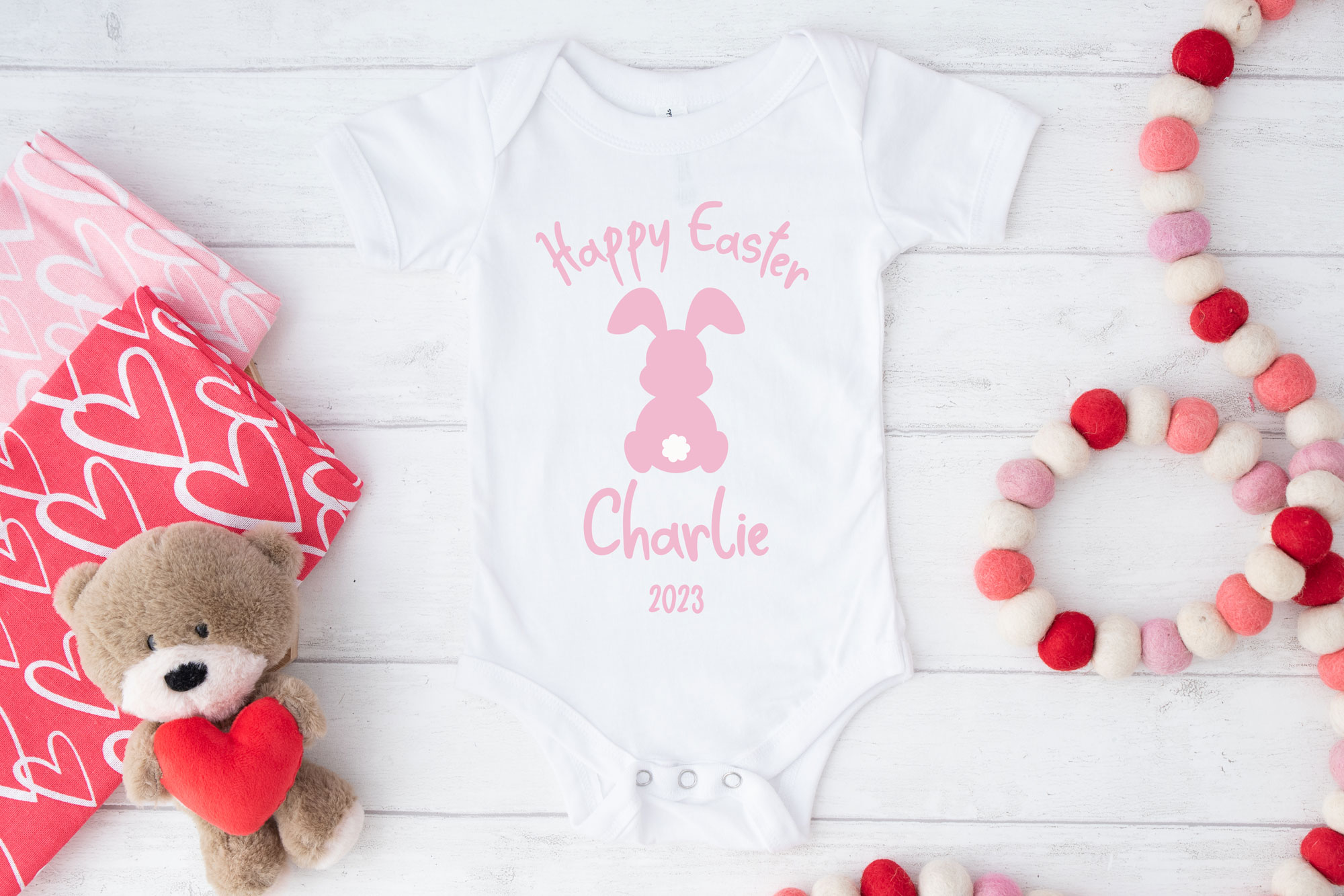Personalised Happy Easter Baby Vest