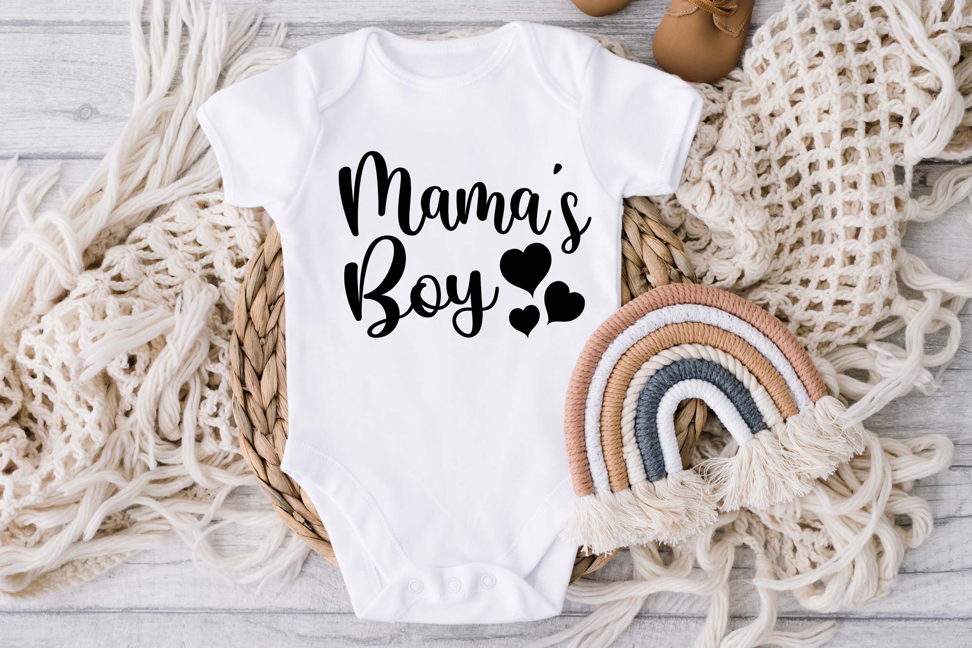 Mama's Boy designed baby vest