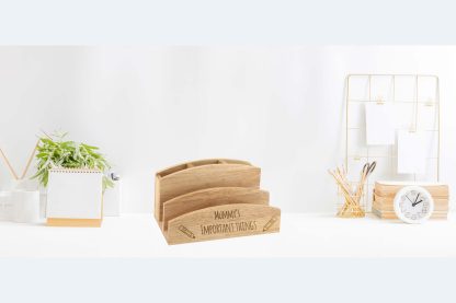 Personalised wooden Letter and desk organiser - Image 2