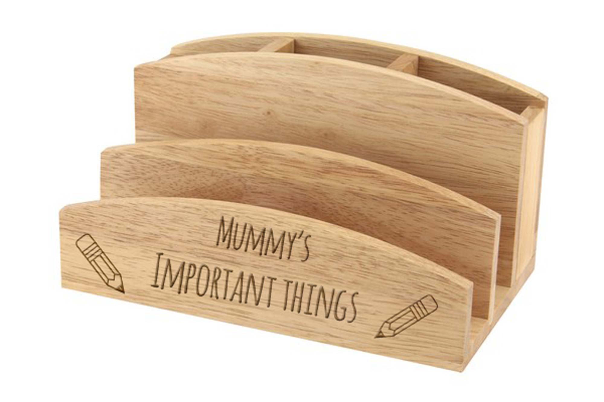 Personalised wooden Letter and desk organiser