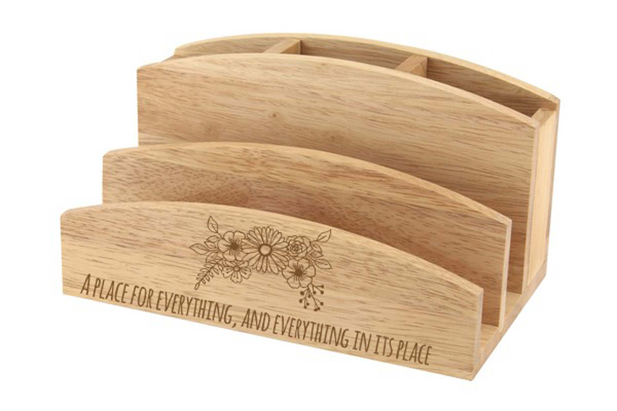 Stylish Wooden family Desk Letter Organiser