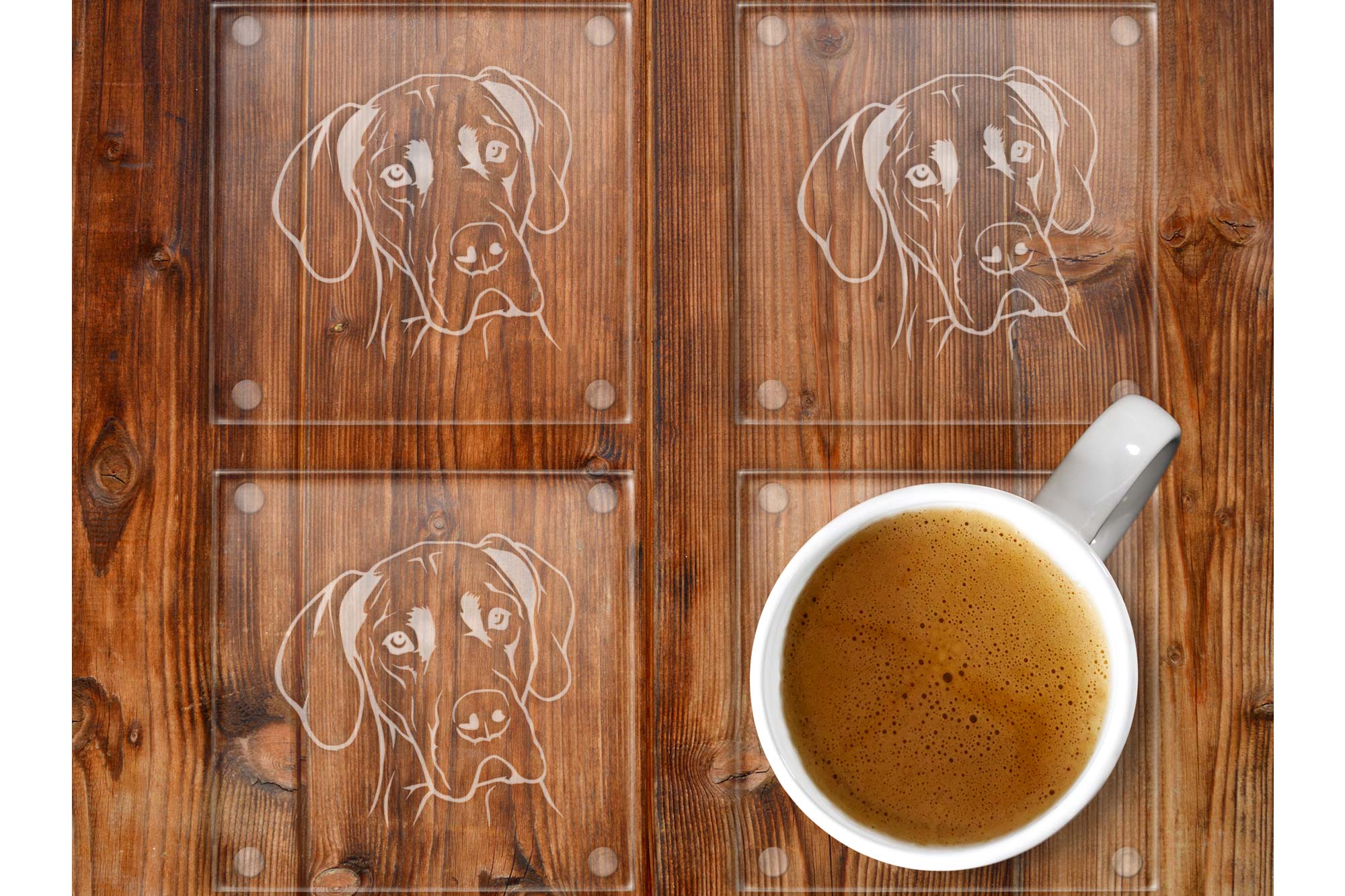 Great Dane glass coaster