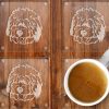 Old English Sheepdog glass coasters