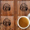 Old English Sheepdog Glass Drinks Coasters