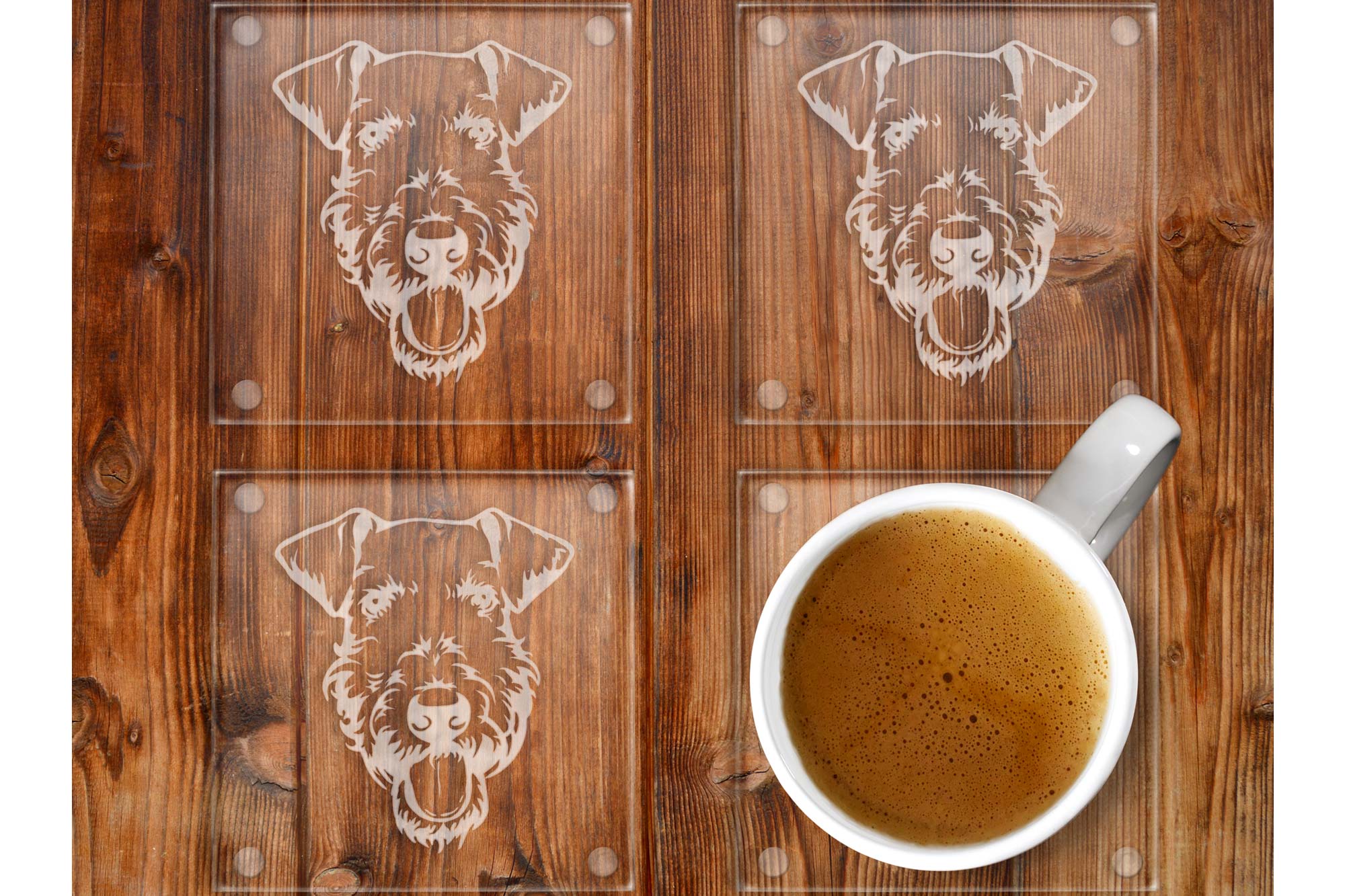 Airedale Terrier Glass Coaster