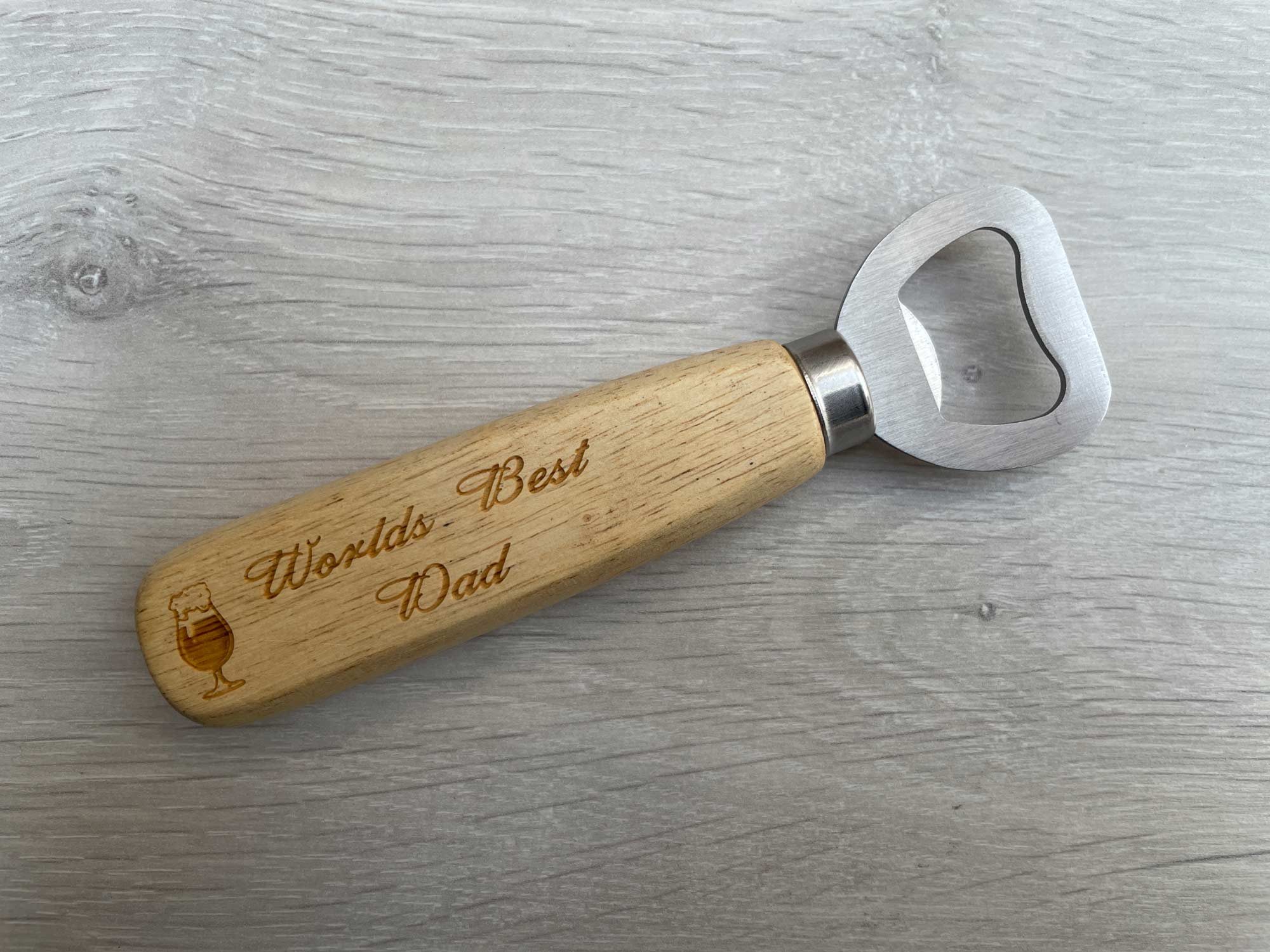 "Worlds Best Dad" Bottle Opener Fathers Day Gift.
