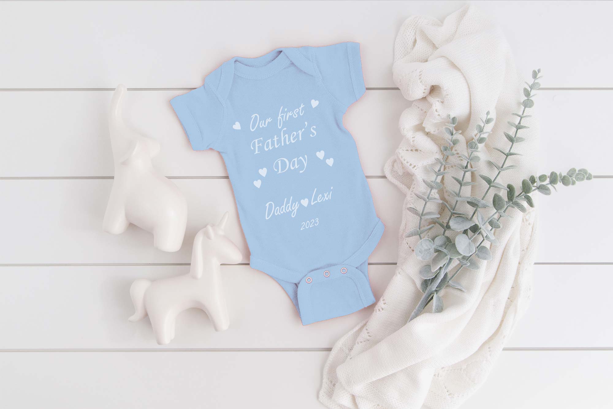 Personalised first Father's Day Baby Vest