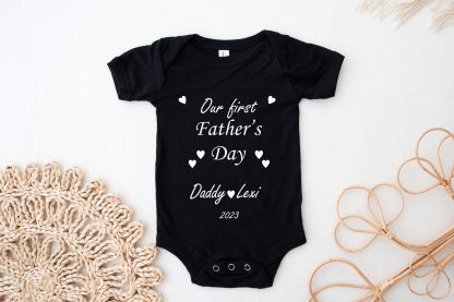 Personalised first Father's Day Baby Vest - Image 2