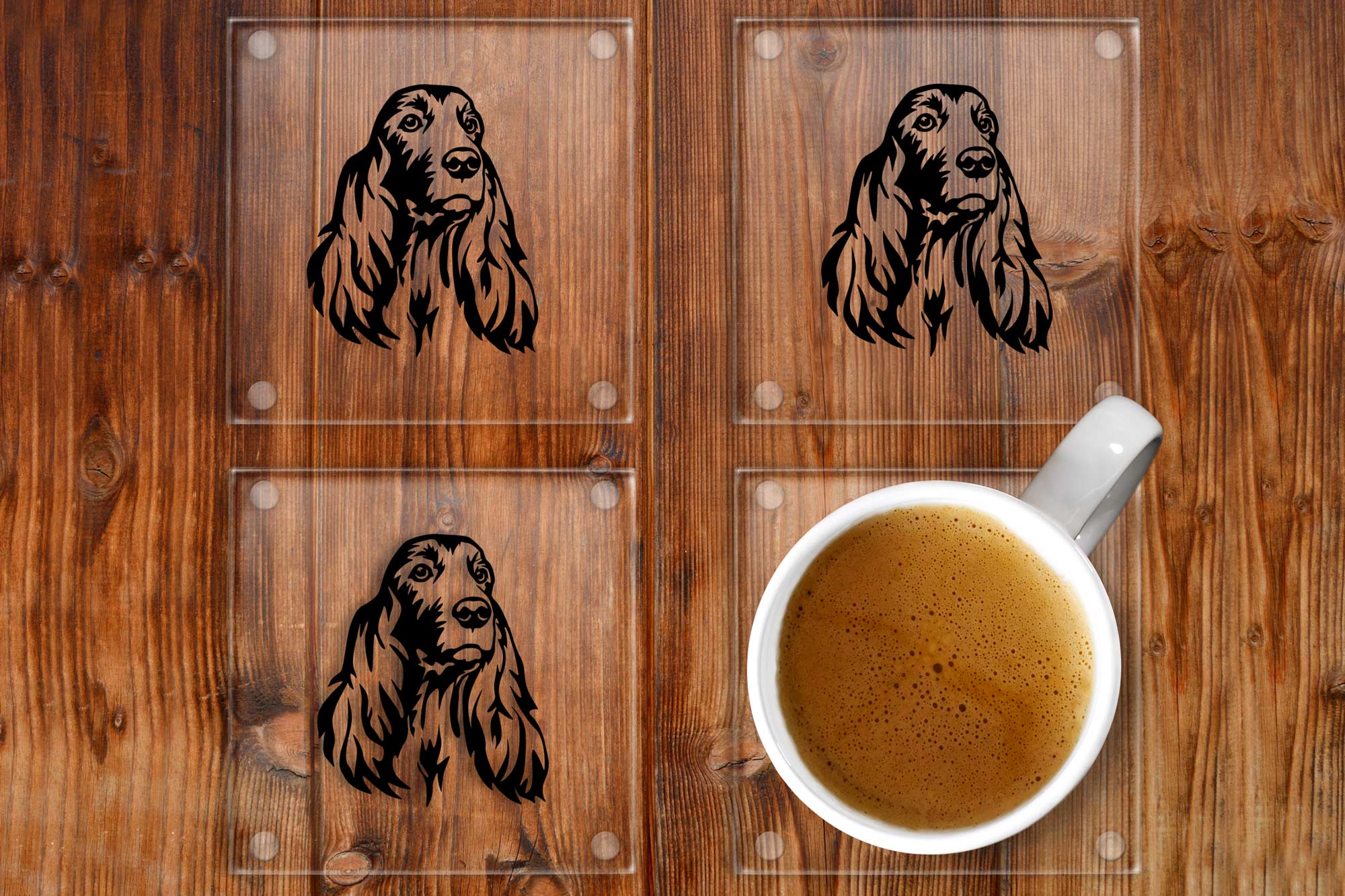 Irish Setter glass coasters