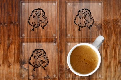 Standard Poodle Glass Drinks Coasters - Image 2