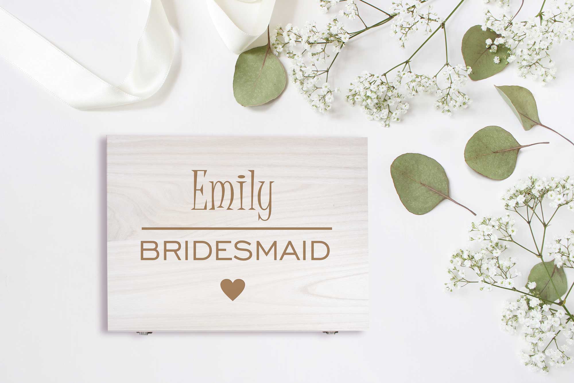 Personalised Bridal Party Wooden Box