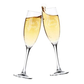 Personalised Mr & Mrs Champagne Set.