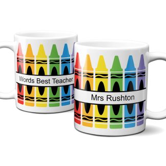 Personalised Crayon Teacher Mug