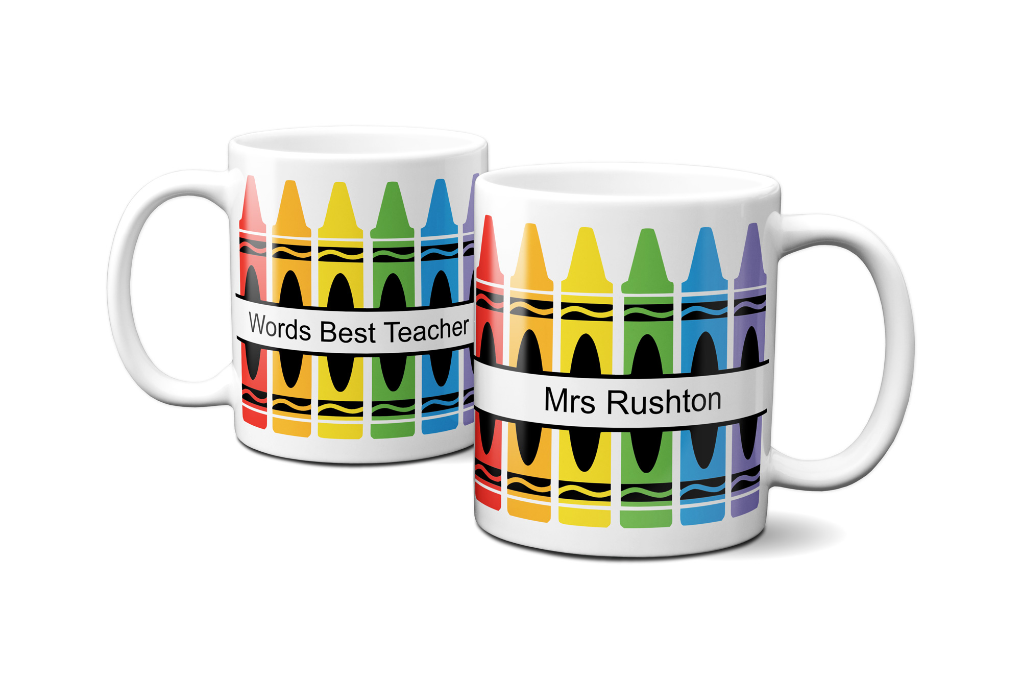 Personalised Crayon Teacher Mug