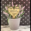 Personalised Brushed Brass Effect Teacher Heart Plaque