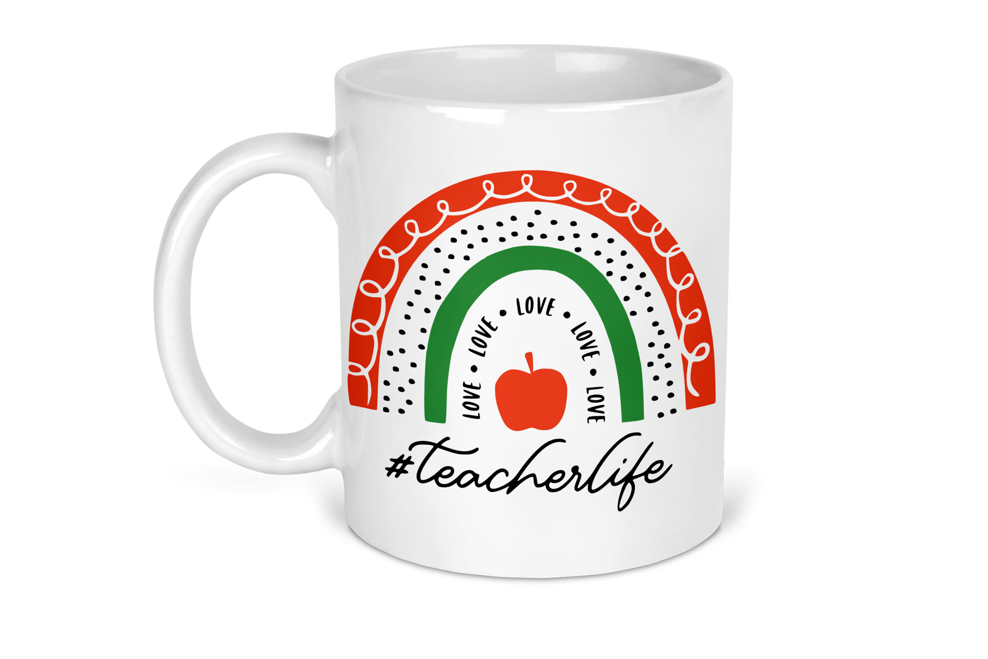 Teacher Life Rainbow Mug Gift